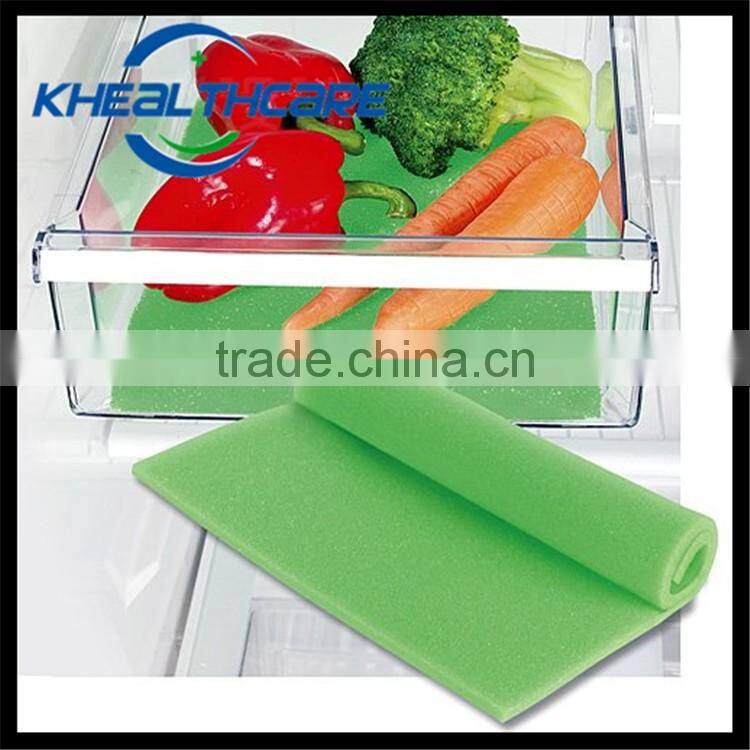 China fridge fresh fruits and vegetables filtering sponge pad