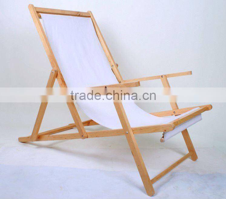 wooden beach chair