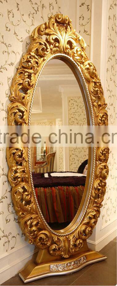 Antique Rococo Design Luxury Floral Carving Display Cabinet/ European Classic Wood Carved Frame 4-Door Glass Wine Cabinet