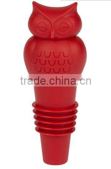 Owl Silicone Bottle Stoppers,Wine Stopper Saver,Glass Bottle Cork
