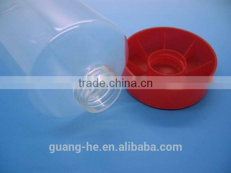 1L 100%biodegradable transparent tubular clearly PLA bottles with lid for cosmetics
