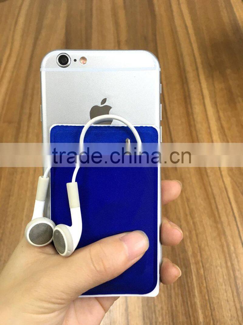 Promotion Washable Cellphone lycra wallet with custom logo