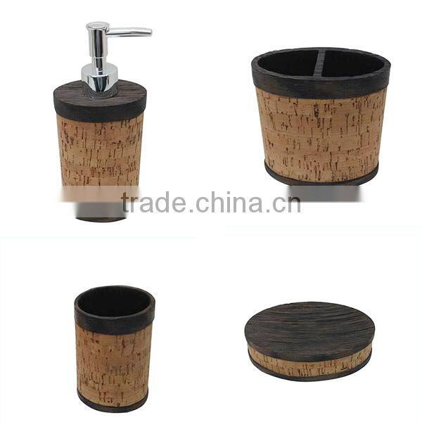 EA0879 new fashion 4 pcs wooden bathroom accessories