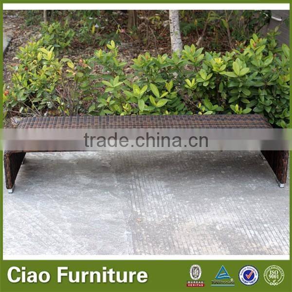 Outdoor furniture rattan garden bench seat