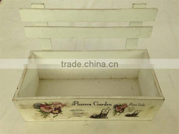Hot Sale garden decoration flower box, shabby chic flower pot