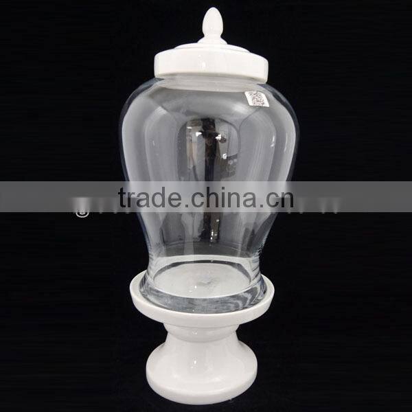 multi function glass juice water dispenser with metal storage bucket