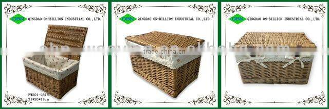 Hot sell woven wicker clothes basket storage unit