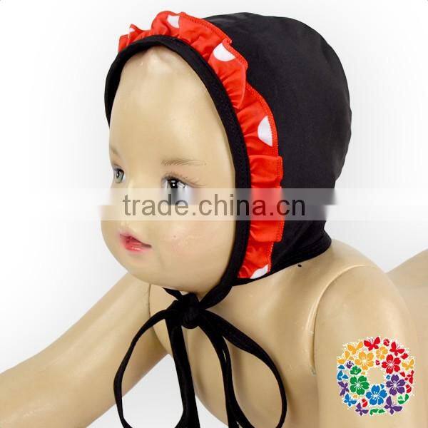 Adorable Black Red Cartoon Kids Girls Swimwear Bikini