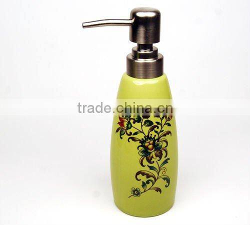 4pcs green colour Ceramic bath room accessory