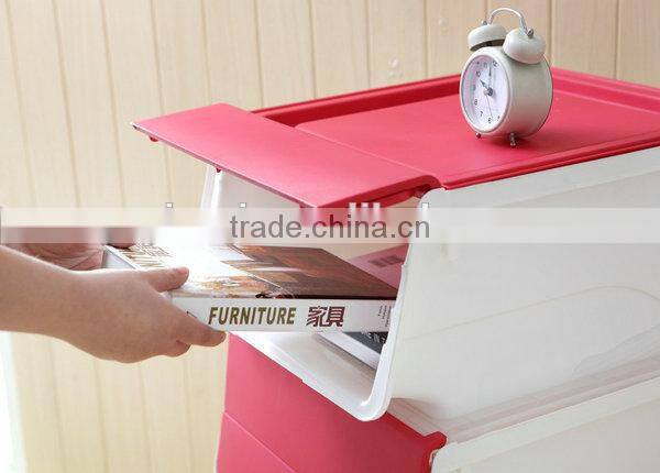 new design ,PP plastic storage box with a lifted cover