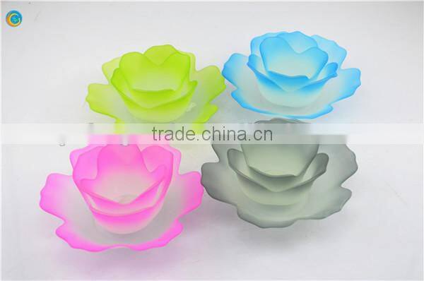 Lotus Glass Candle Holder