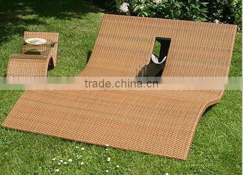 China evensun outdoor furniture factory wicker pool lounge chairs