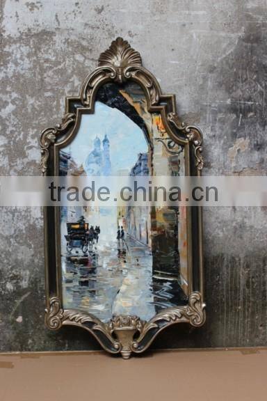 PU mirror Eco-friendly wall picture frame manufacturer ornate mirror frame wholesales