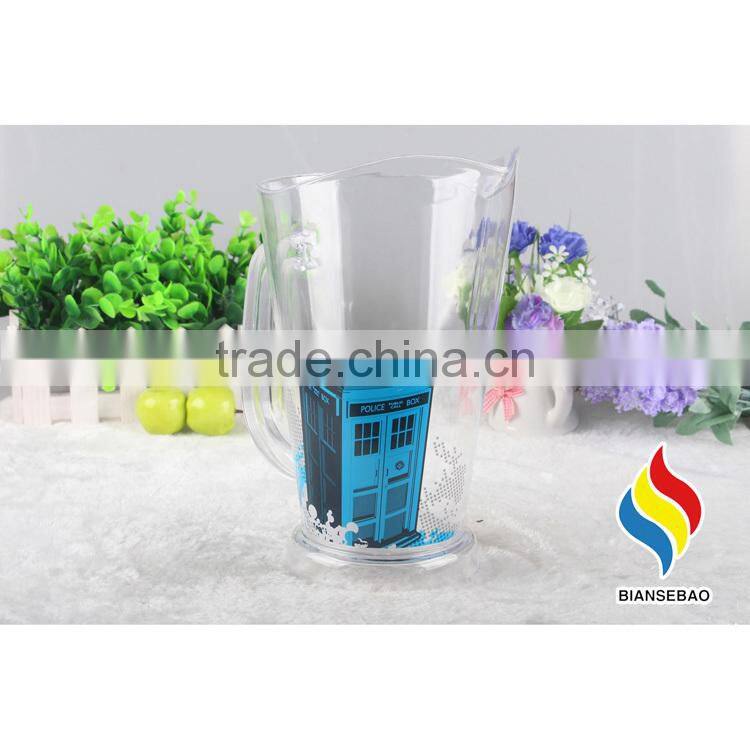 mugs with logo big capacity ps plastic cups with handle