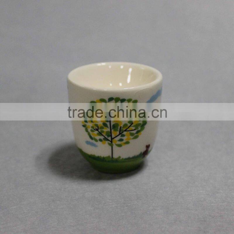 Ivory White Porcelain China Ceramic Cream White Egg Stand Egg Cup