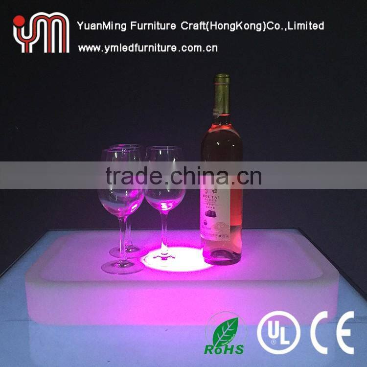 Square Illuminated Led Serve Tray Plate