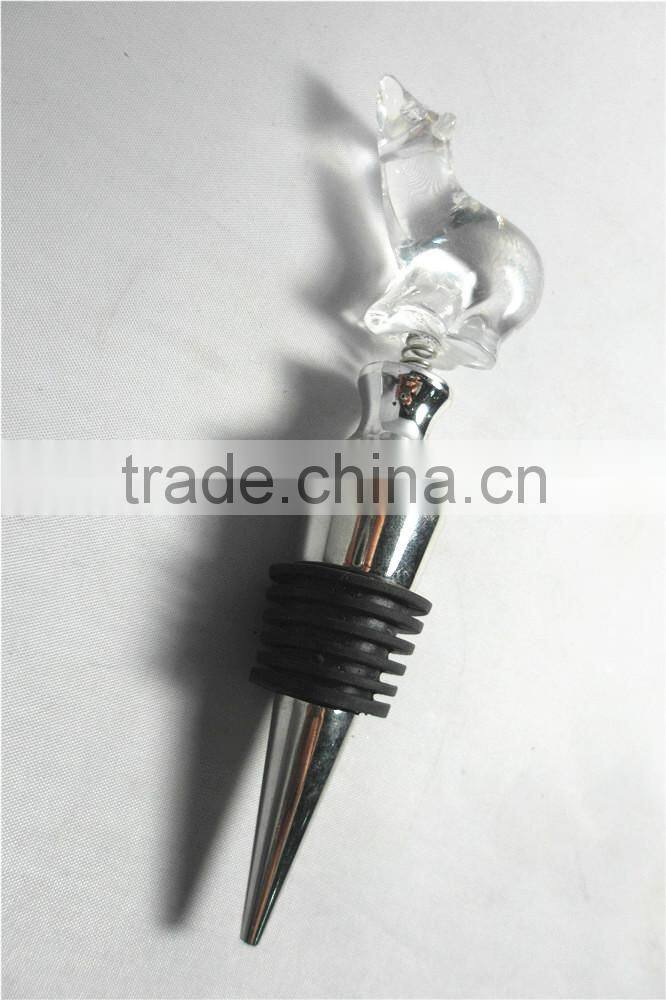 2014 New design high quality polar bear novelty wine stopper