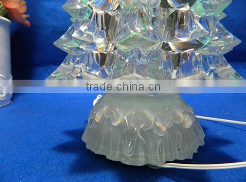 Dongguan acrylic factory crystal led tower Christmas tree with try me