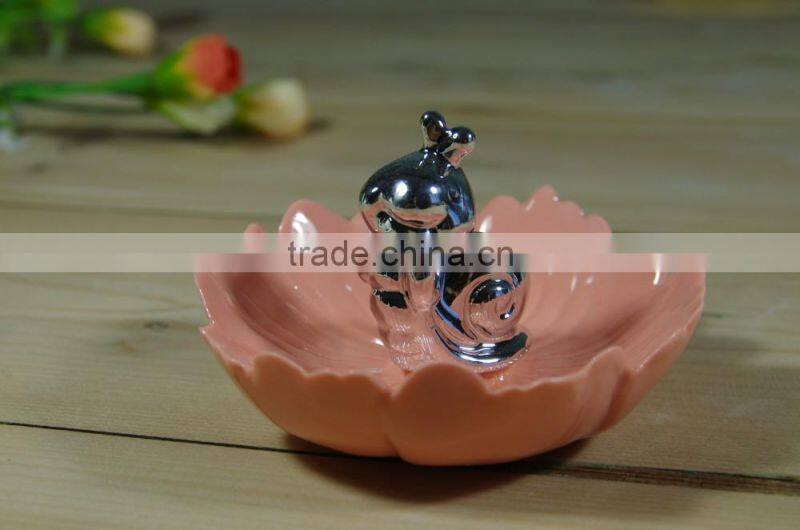 Promotional ceramic tray jewelry holder ring holder