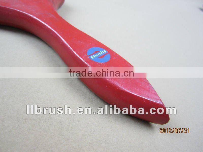 4'' Paint brush of wooden handle dyed red color
