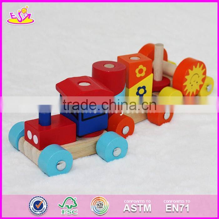 2017 New design funny children play wooden train toys W04A295