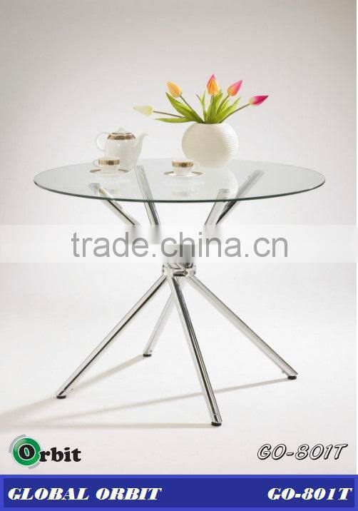hot sale modern round glass dining table/dining set
