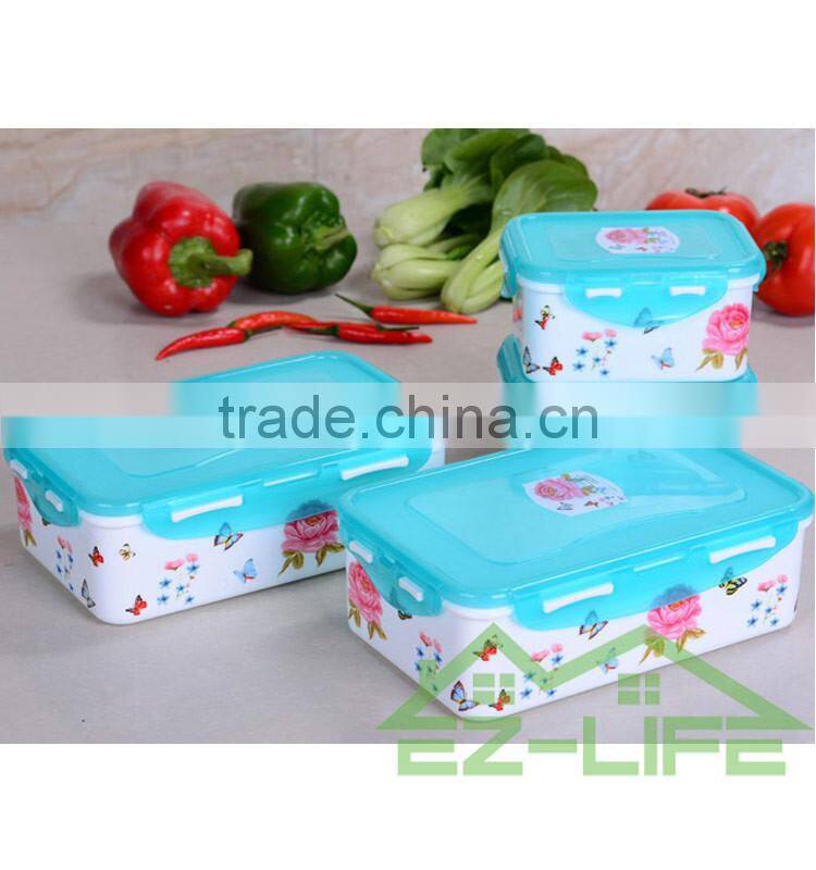 BPA free microwave safe seal plastic food storage containers with lids 4 pcs/set