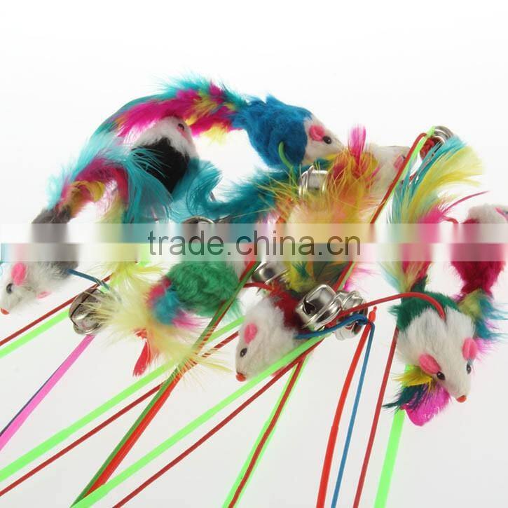 for pet cat bellfunny toy cat toy mouse Rod Roped Funny Fun Play Playing cat Toy