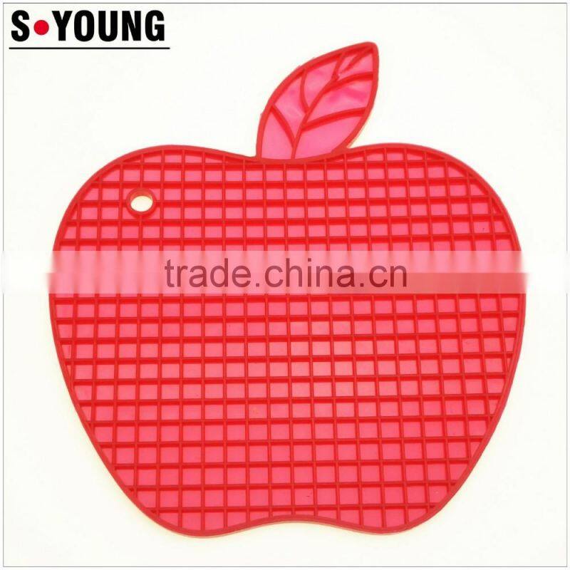 16113 apple shape heat insulation silicone pot holder