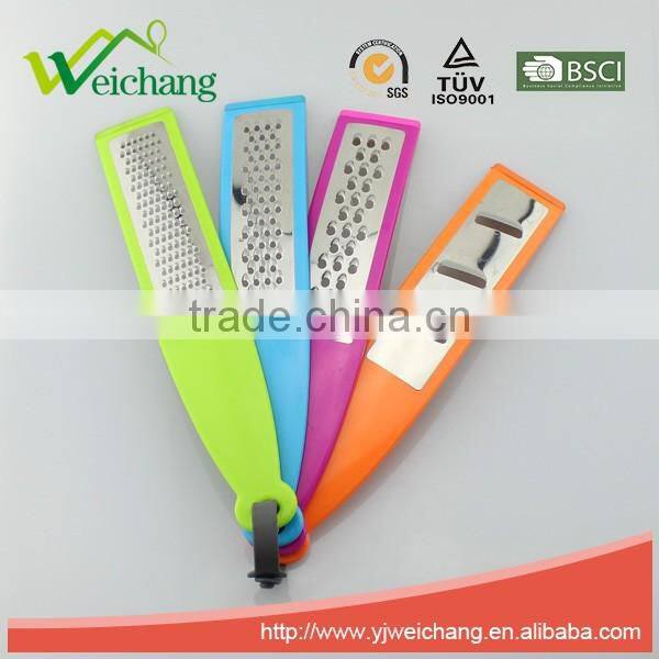 WCTS1211New product stainless steel grater 4 in 1 manual cheese grater vegetable kitchen graters with PP handle