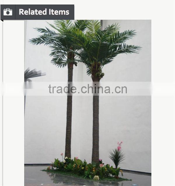 Outdoor and indoor artificial evergreen decorative metal date palm tree