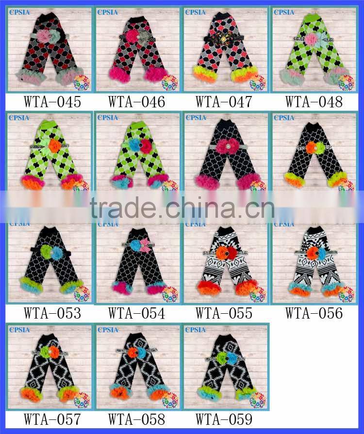 Orange Yellow Lace Ruffled Lovely Green Toddler Infant's Leg Warmer 2015 Popular Halloween Items