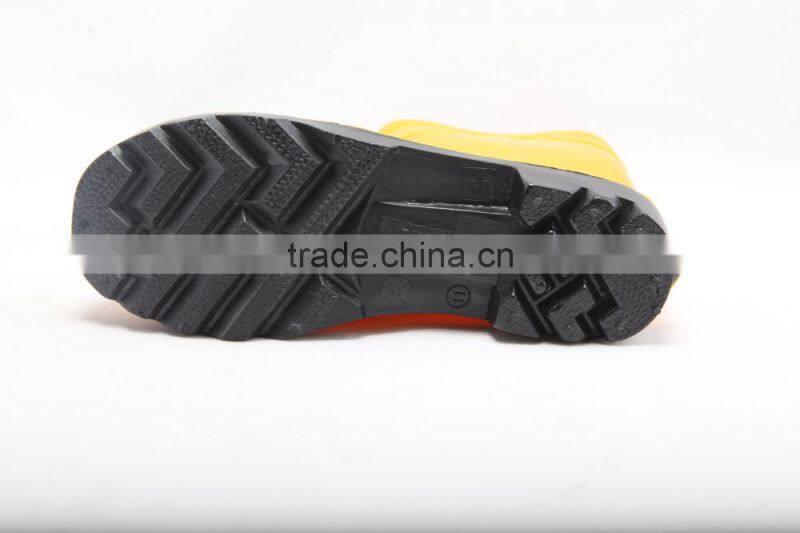 yellow color heavy duty pvc safety gumboots for industrial work
