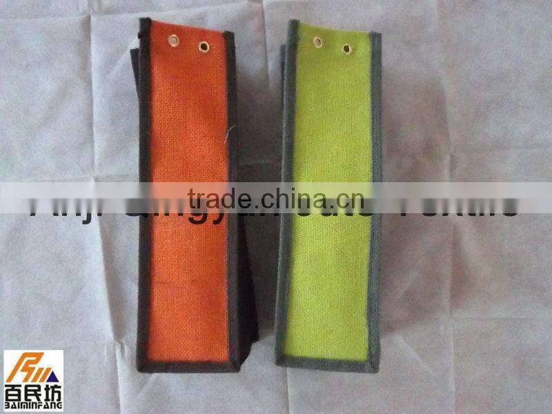 wine bags importer 10*10*35cm dyed color 100% jute made in China