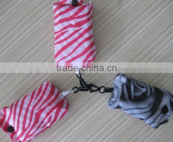 180T promotional gift Tote folding shopping bag