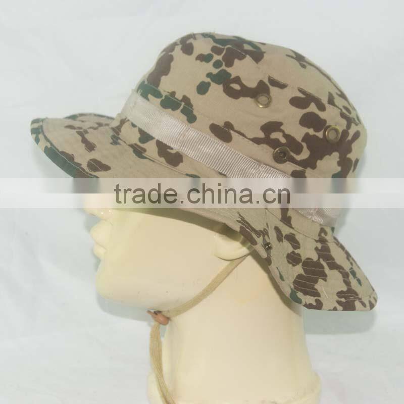 Custom camouflage bucket Wide-brimmed fedora hat fisherman cap