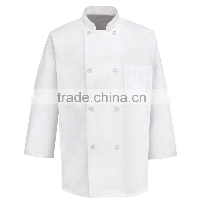 8 Button 3/4 Length Sleeve 100% Cotton Chef Uniform Coat KR004