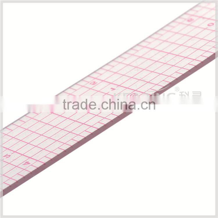 Chinese factory direct wholesale 1.2mm thick sandwich line printing 12" long garment ruler for sewing #B-60