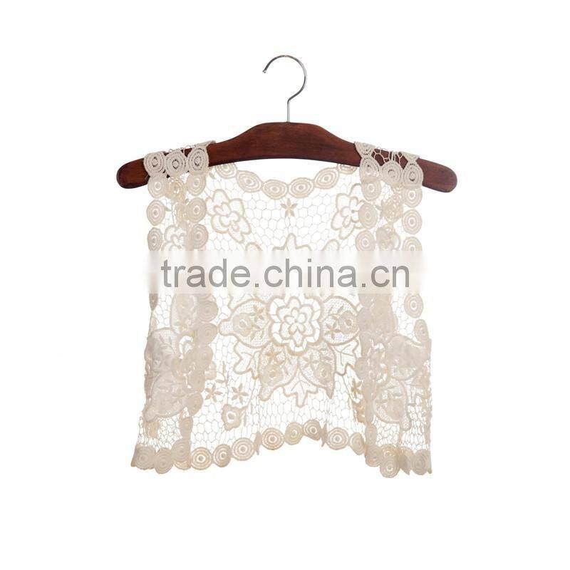 Custom made kids sleeveless vest baby lace top children