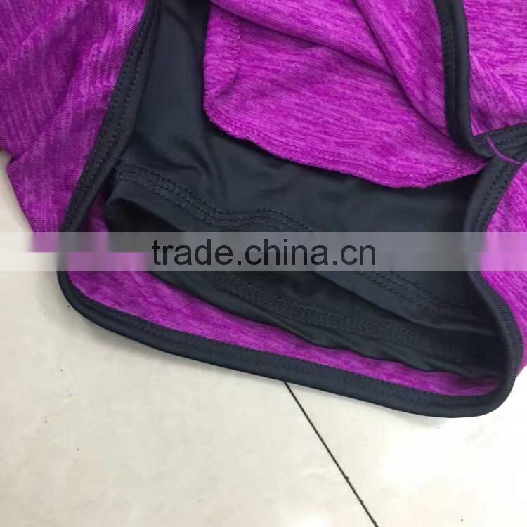 China garment stock lot factory price women cheap gym shorts