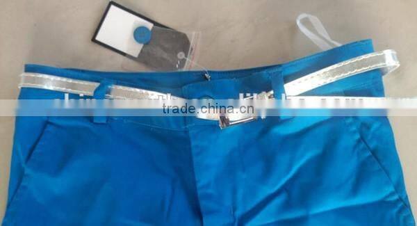 cotton/spandex blue excess inventory pant stock