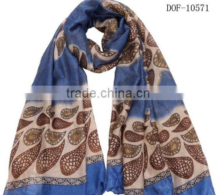 Fashion high quality 100%polyester printing flower new scarf STOCK!