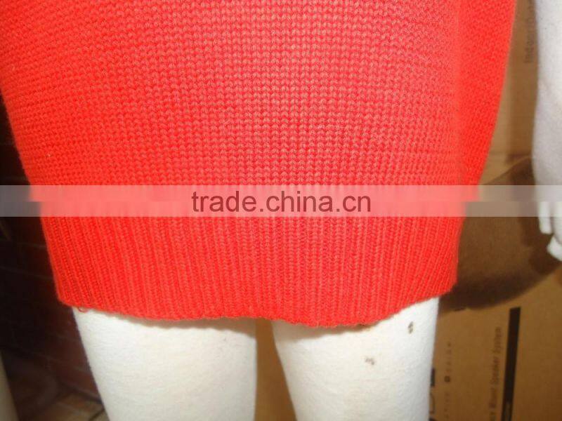 custom cheap unisex baby orange v-neck knitted nuiform sweater vest