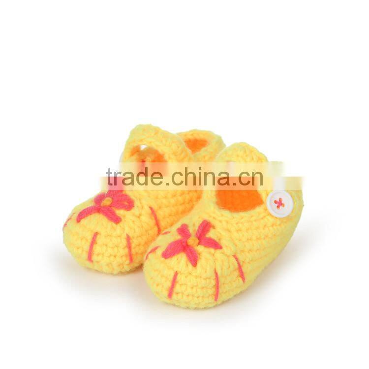 Beautiful Flower Baby Crochet Knitting Hand Made Boot Shoes