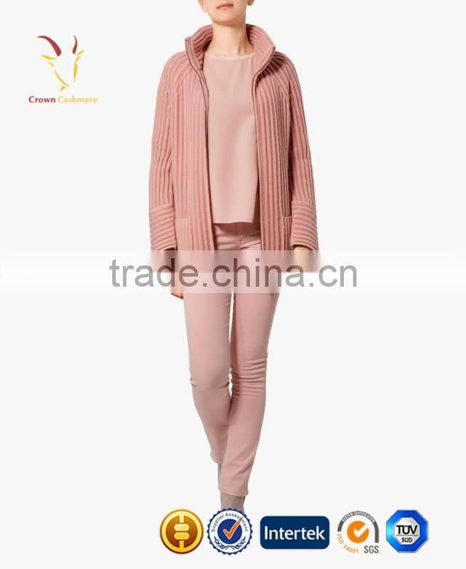 Most Popular Rib Long Wool Womens Warm Winter Coats