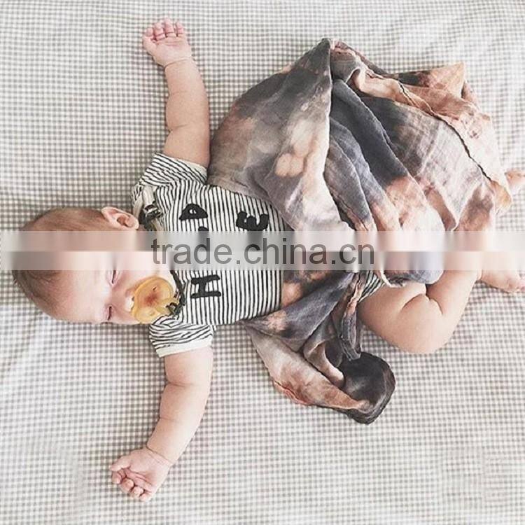 Infant Cute Baby Kids Clothes 1 Set Check Short Sleeve Romper