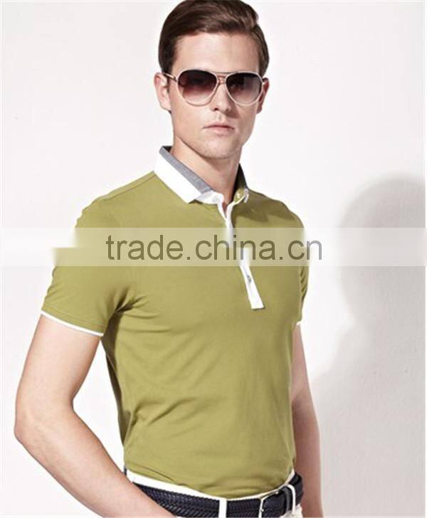 Fashionable Style Solid Color Slimming Man's T-Shirt Can Custom