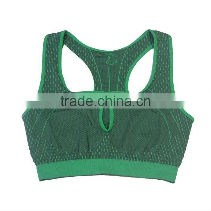 2014 New Style Breathable and Light Seamless Knitting Seamless Women Sport Bra