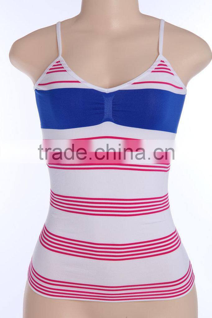 seamless polyamide and spandex lace bottom bulk women tank top