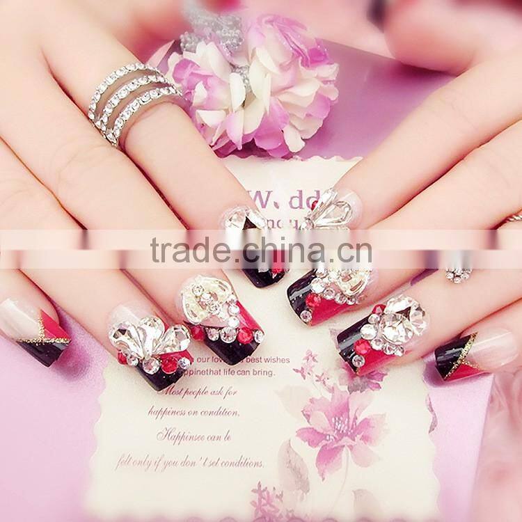 Self-adhesive Nails Glitter Tips With Glue Rhinestone Nails